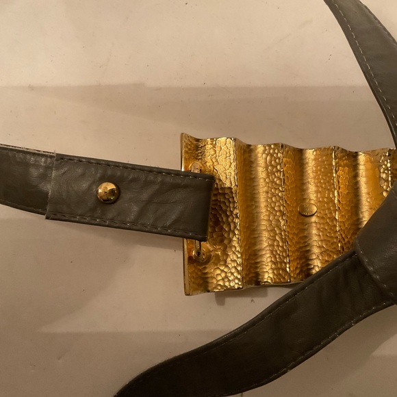 Alexis Kirk gold tone with grey interchangeable belt